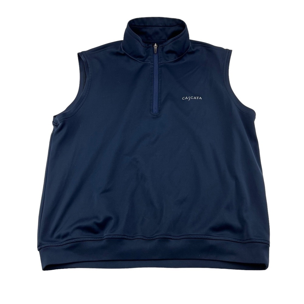 Zero Restriction ZR Tour Blue Polyester 1/2 Zip Vest Mens Size Large‎